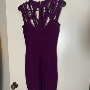 Elegant Purple Sleeveless Dress